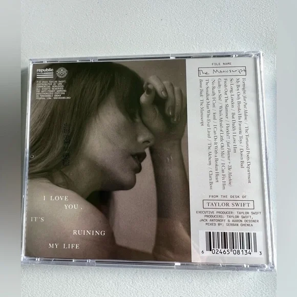 Taylor Swift🤍🩶🖤 The Tortured Poet Department CD bonus song The Manuscript - Picture 2 of 3